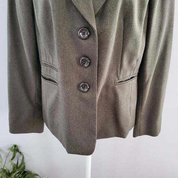 Evan Picone Women's Gray Wide Leg Pants Suit 14 - Picture 4 of 12